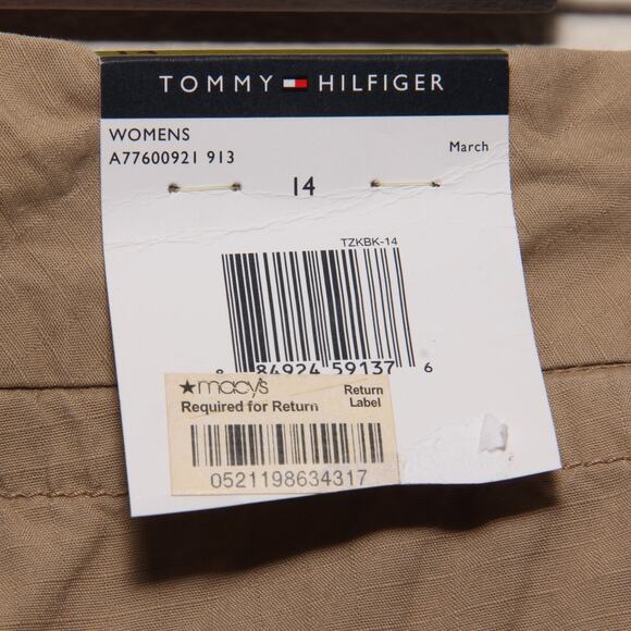 NEW Tommy Hilfiger Tan Cargo Pants Size 14 Cotton Blend - Picture 8 of 10